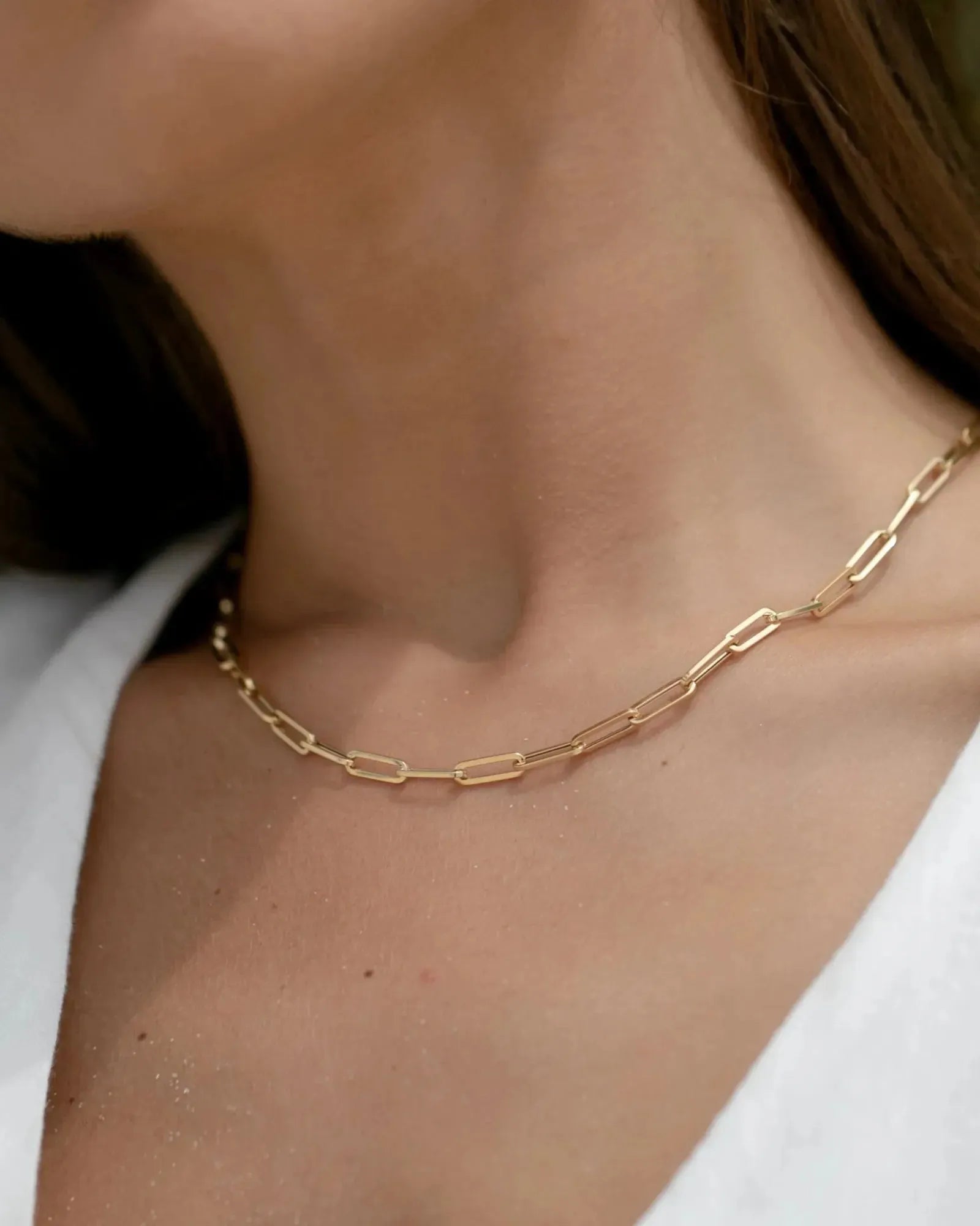 Adara Link Chain Gold Necklace