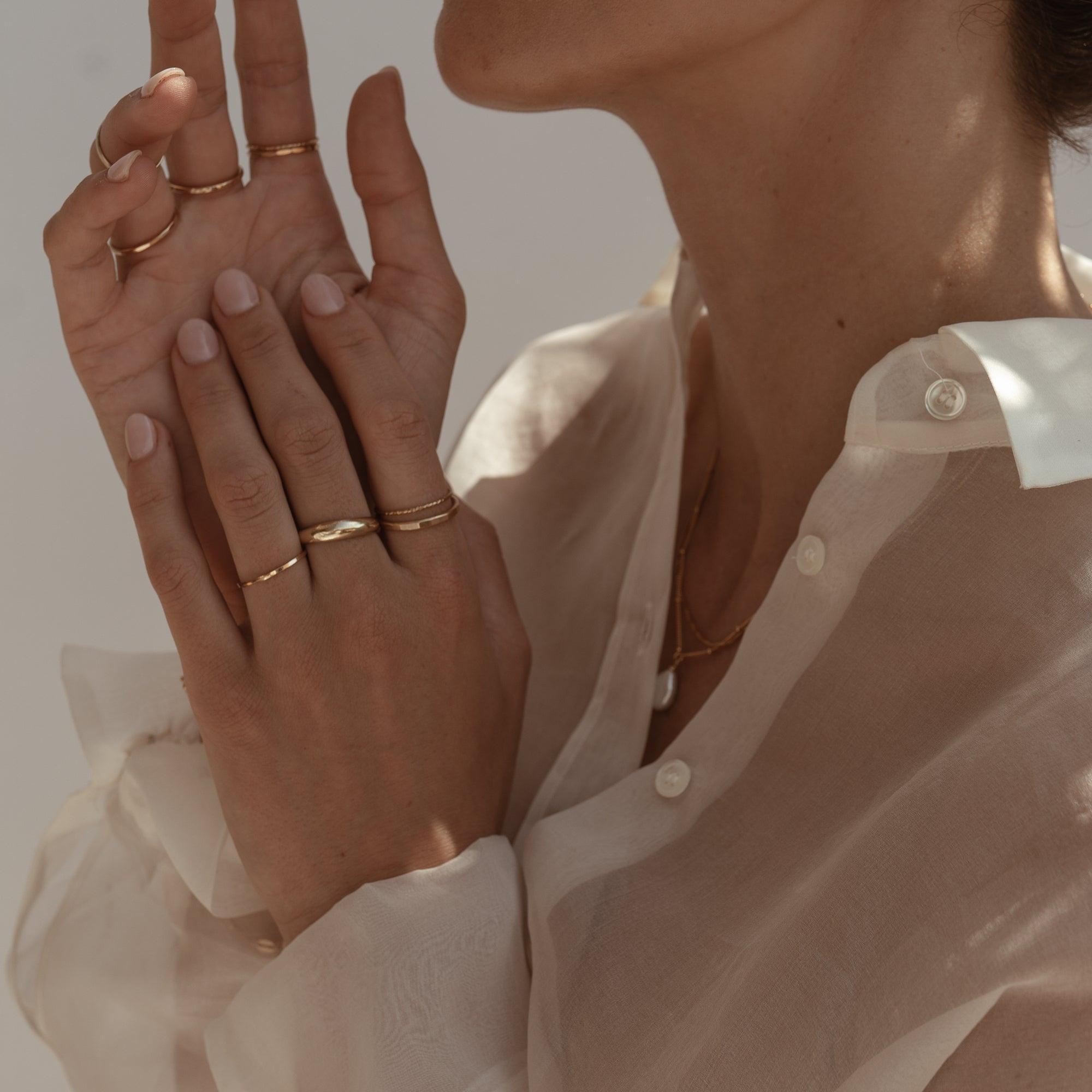 Dome Solid Gold Ring - ELLA PALM