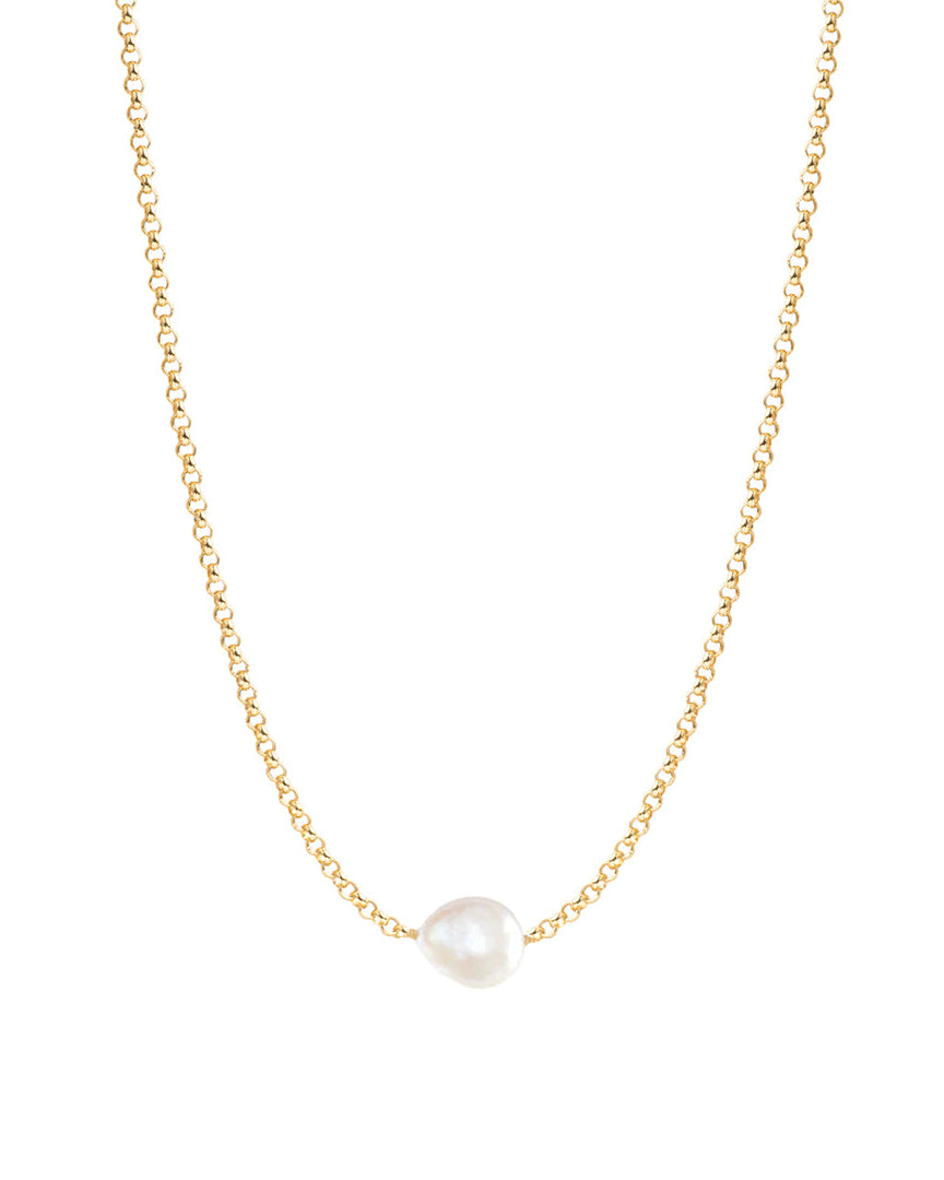 Tara Baroque Pearl Chain Gold Necklace