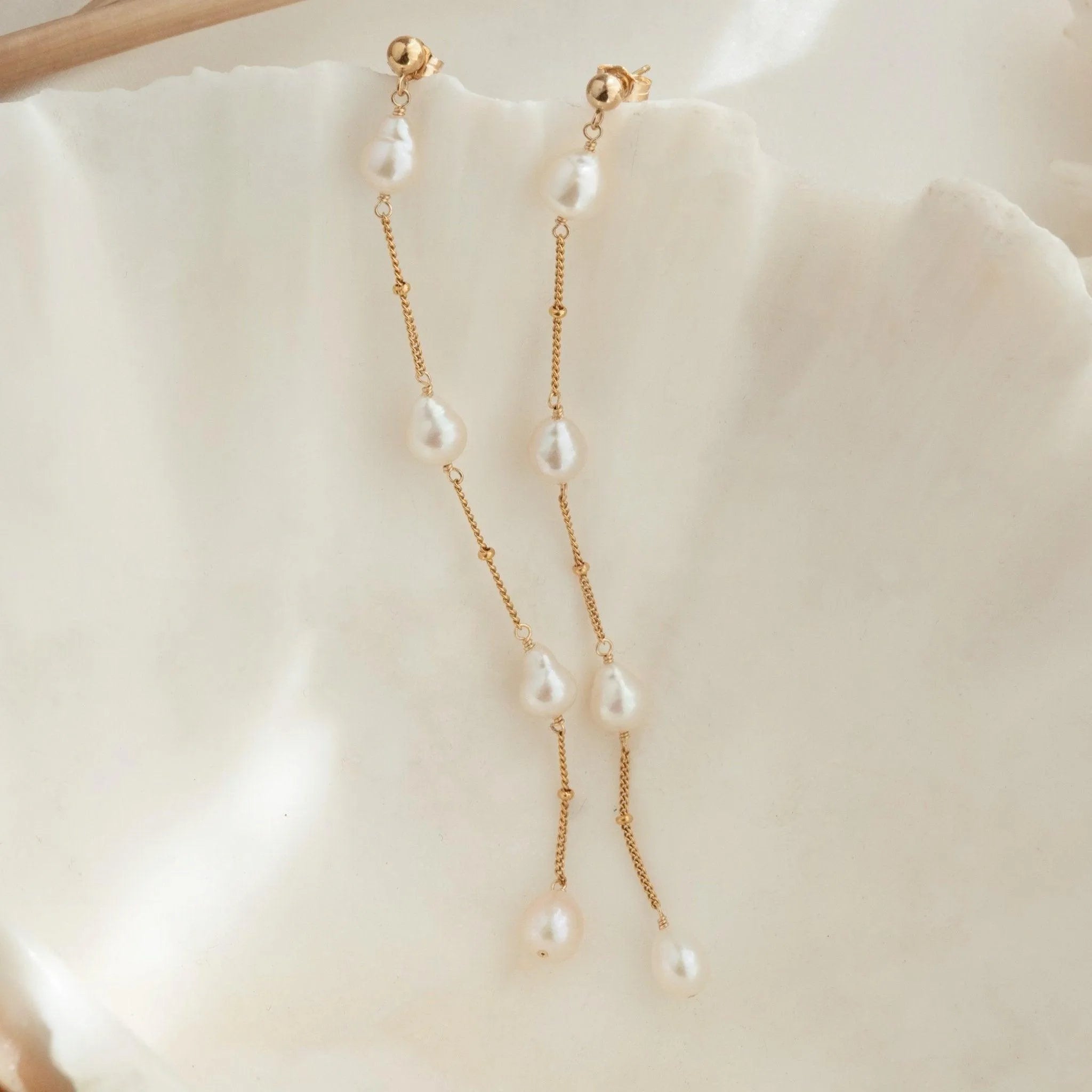 Alexandra Baroque Pearl Earrings - ELLA PALM