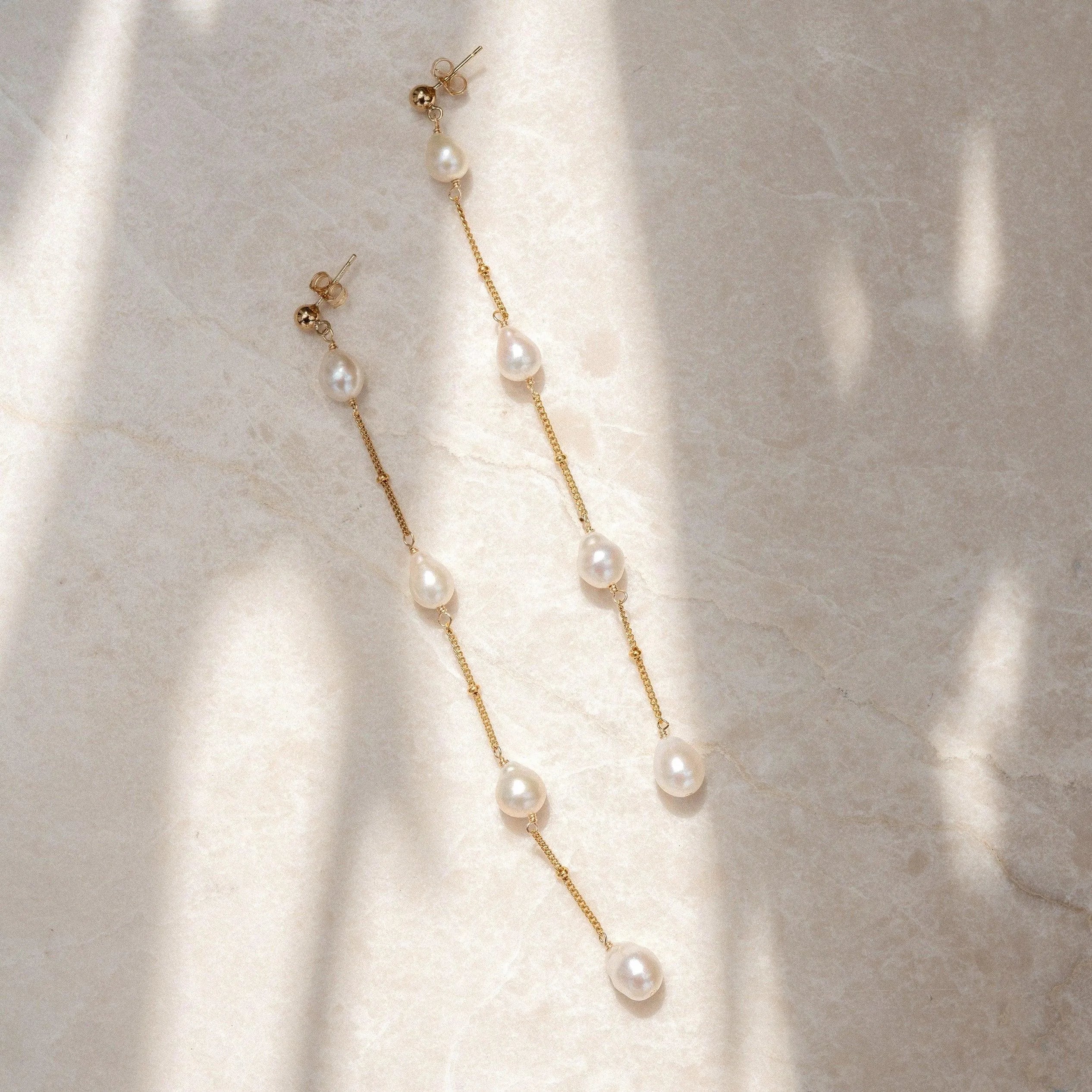 Alexandra Baroque Pearl Earrings - ELLA PALM