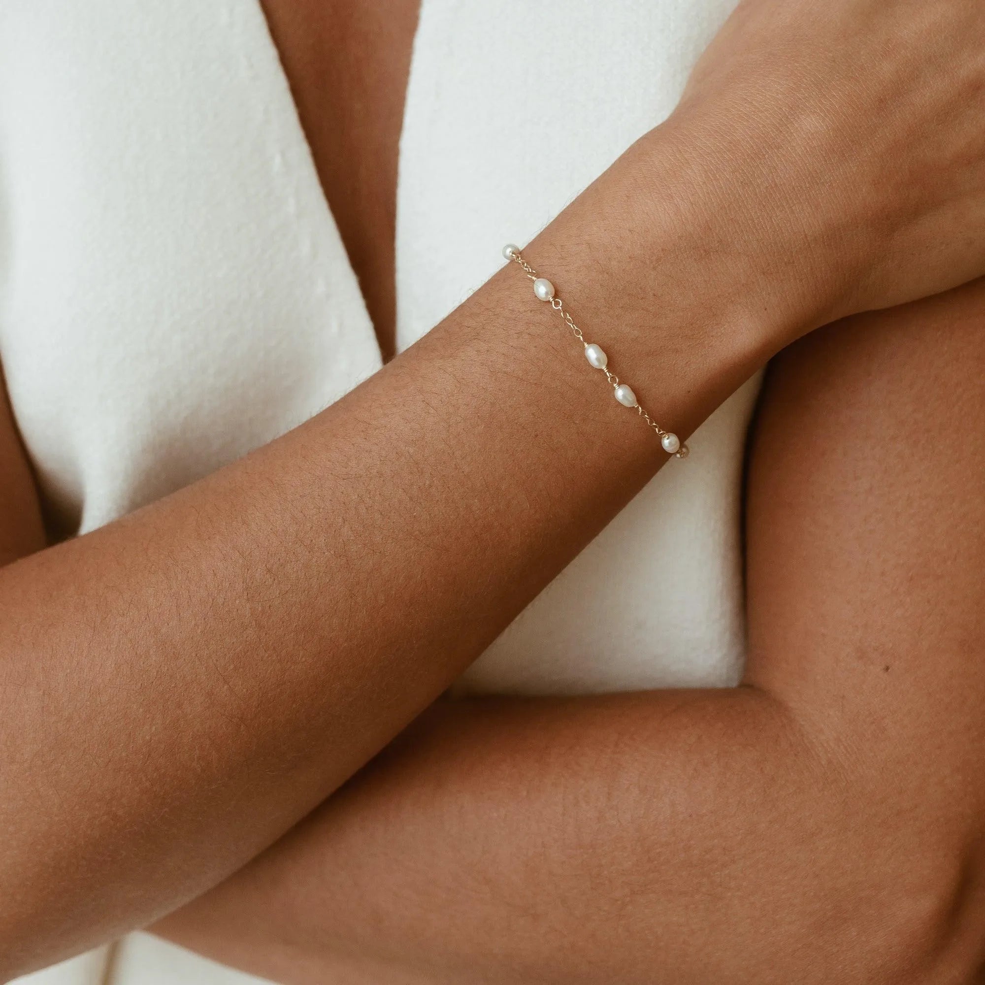 Alexandra Pearl Gold Bracelet - Luxe - ELLA PALM