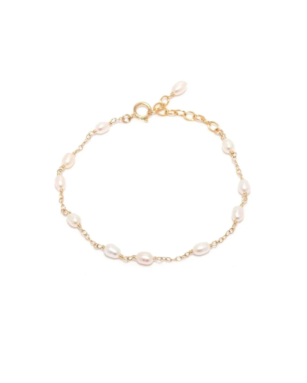 Alexandra Rice Pearl Gold Bracelet - ELLA PALM