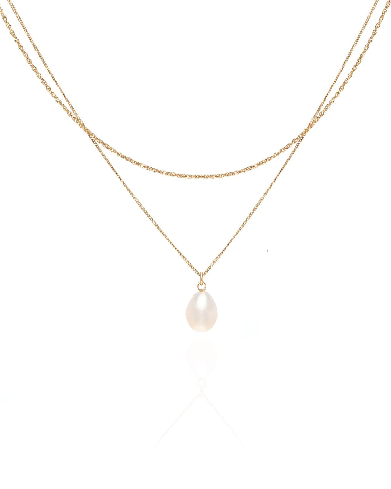 Alexandra Baroque Pearl Layered Gold Necklace