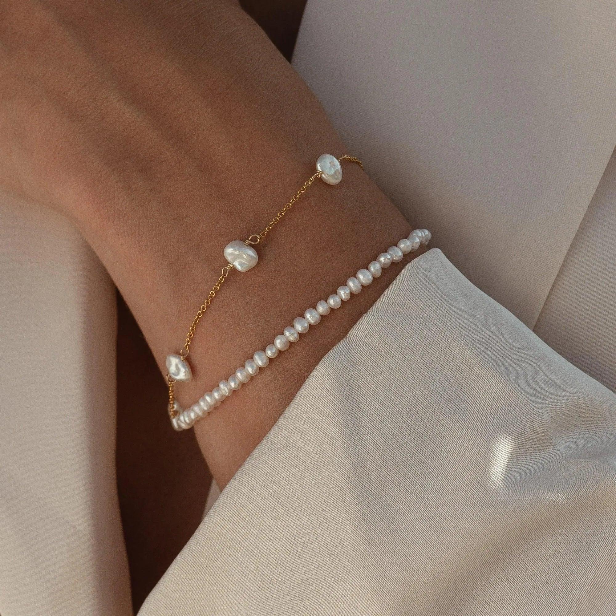 Cassis Keshi Pearl Bracelet - ELLA PALM