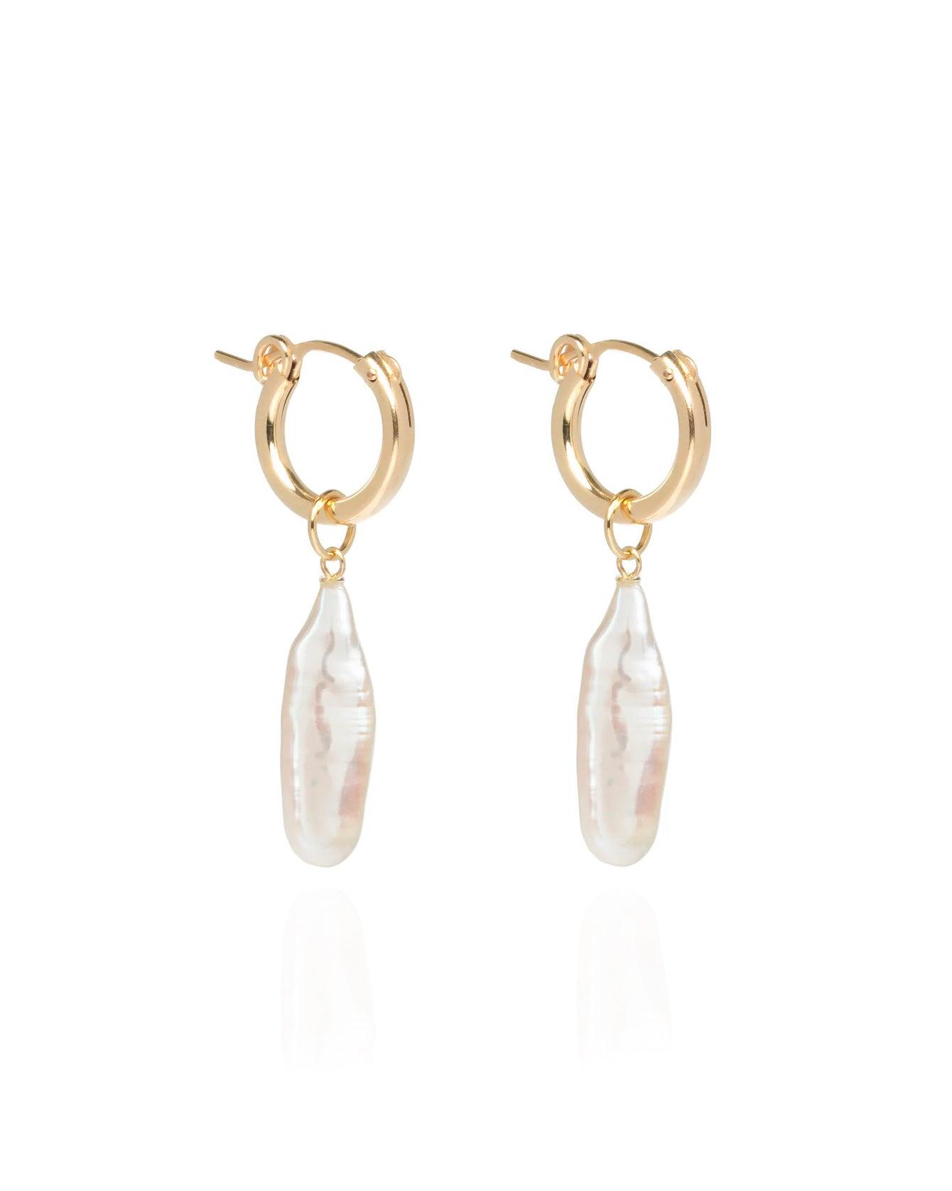 Eloise Biwa Pearl Gold Earrings - ELLA PALM