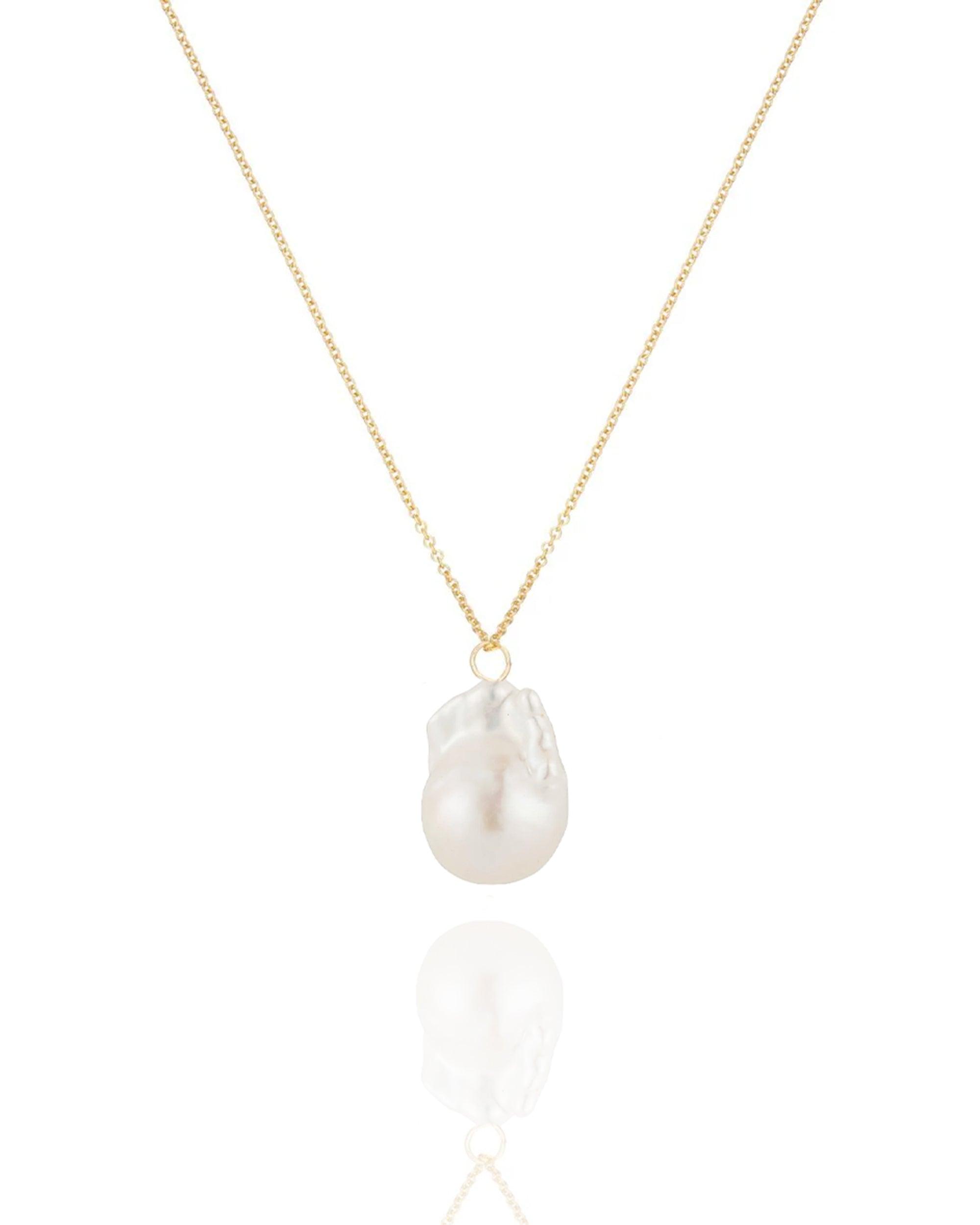 Gaia Baroque Pearl Gold Necklace - ELLA PALM