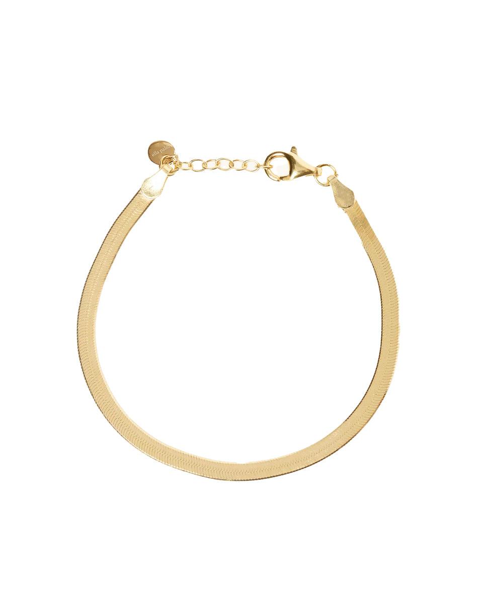 Kendra Snake Chain Gold Bracelet - ELLA PALM