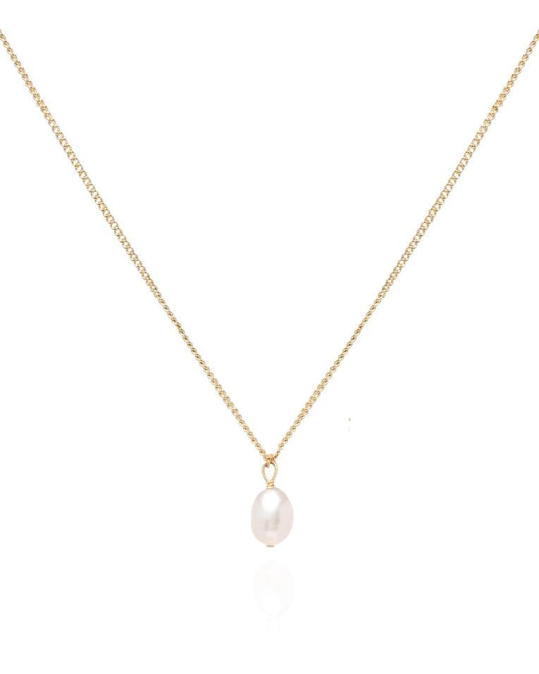 Lucia Rice Pearl 14k Gold Necklace - ELLA PALM