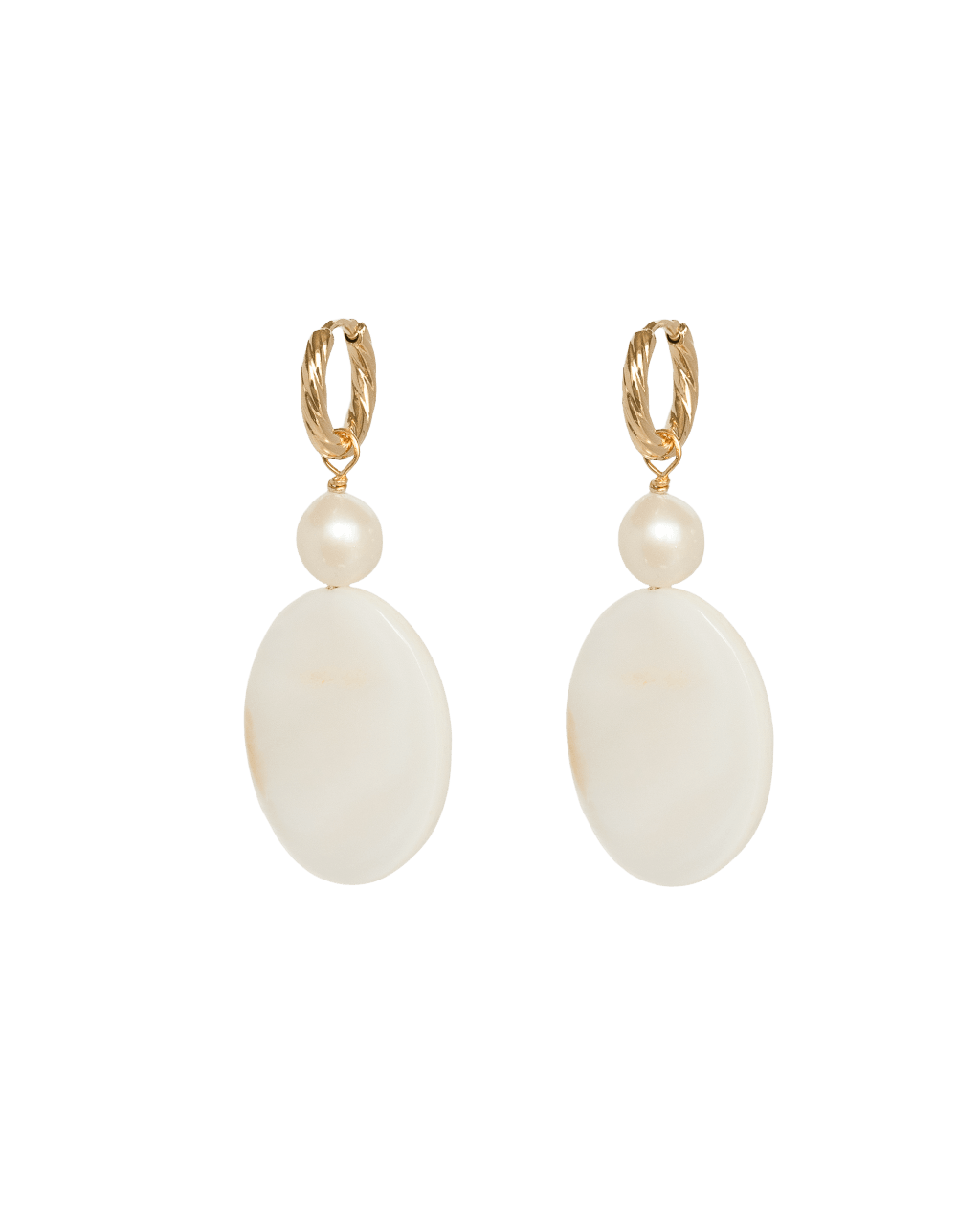 Margot Mother Of Pearl Gold Earrings - ELLA PALM