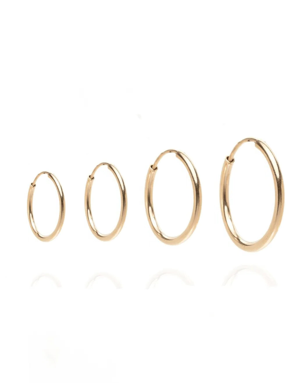 Mia Sleeper 14k Gold Hoops - ELLA PALM