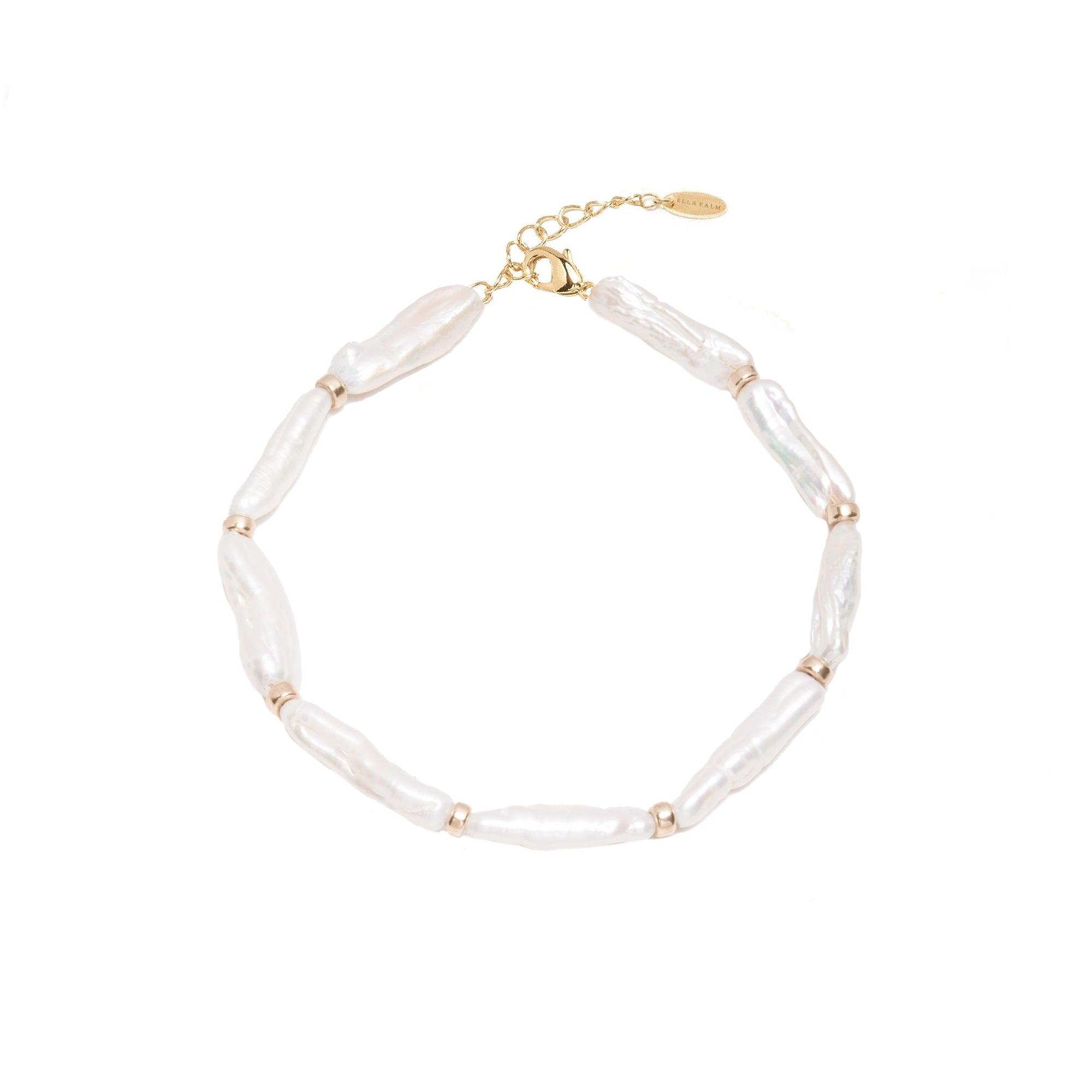 Nola Biwa Pearl 14k Gold Beaded Bracelet - ELLA PALM