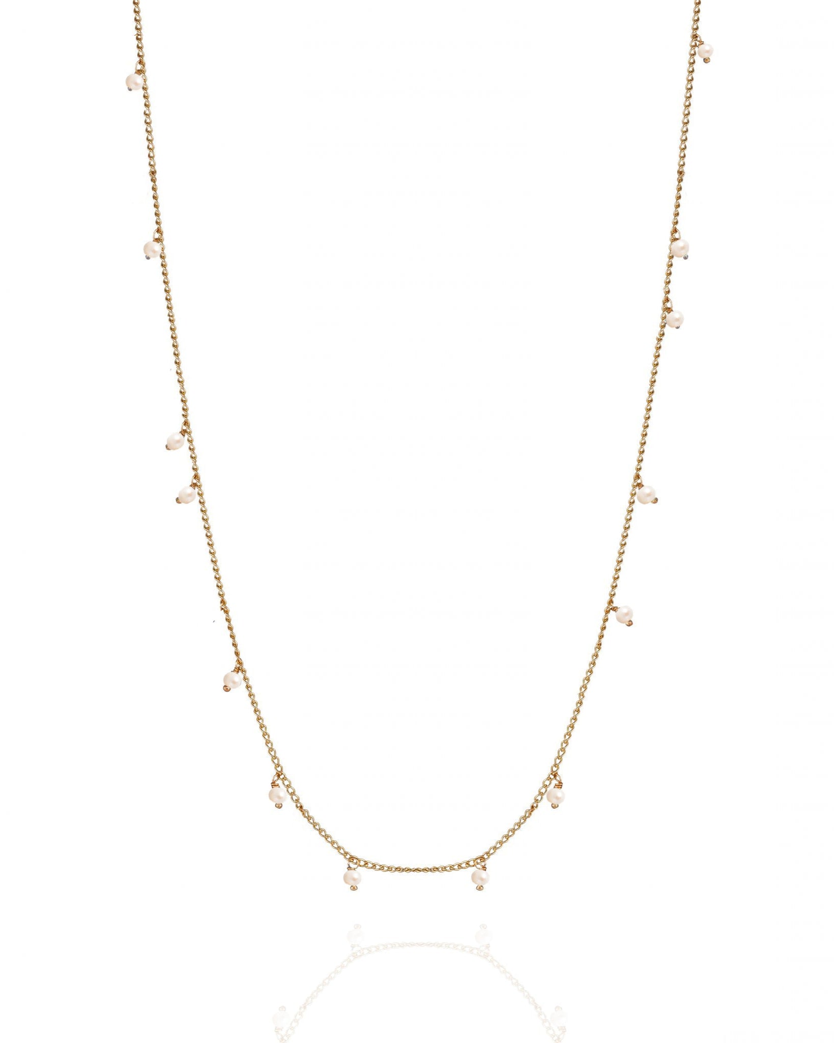 Pearl Scatter Gold Necklace