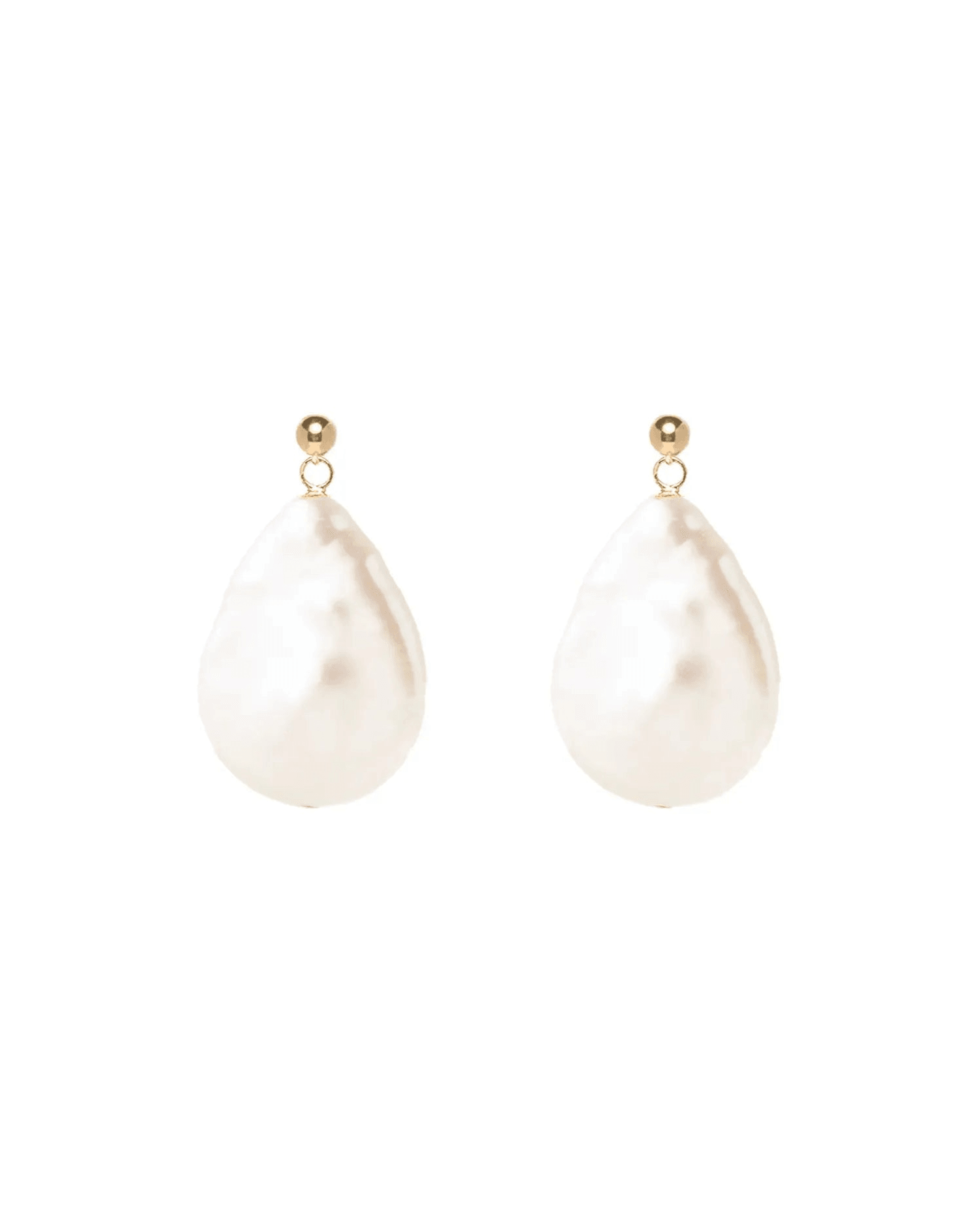 Serenity Baroque Pearl Gold Stud Earrings - ELLA PALM