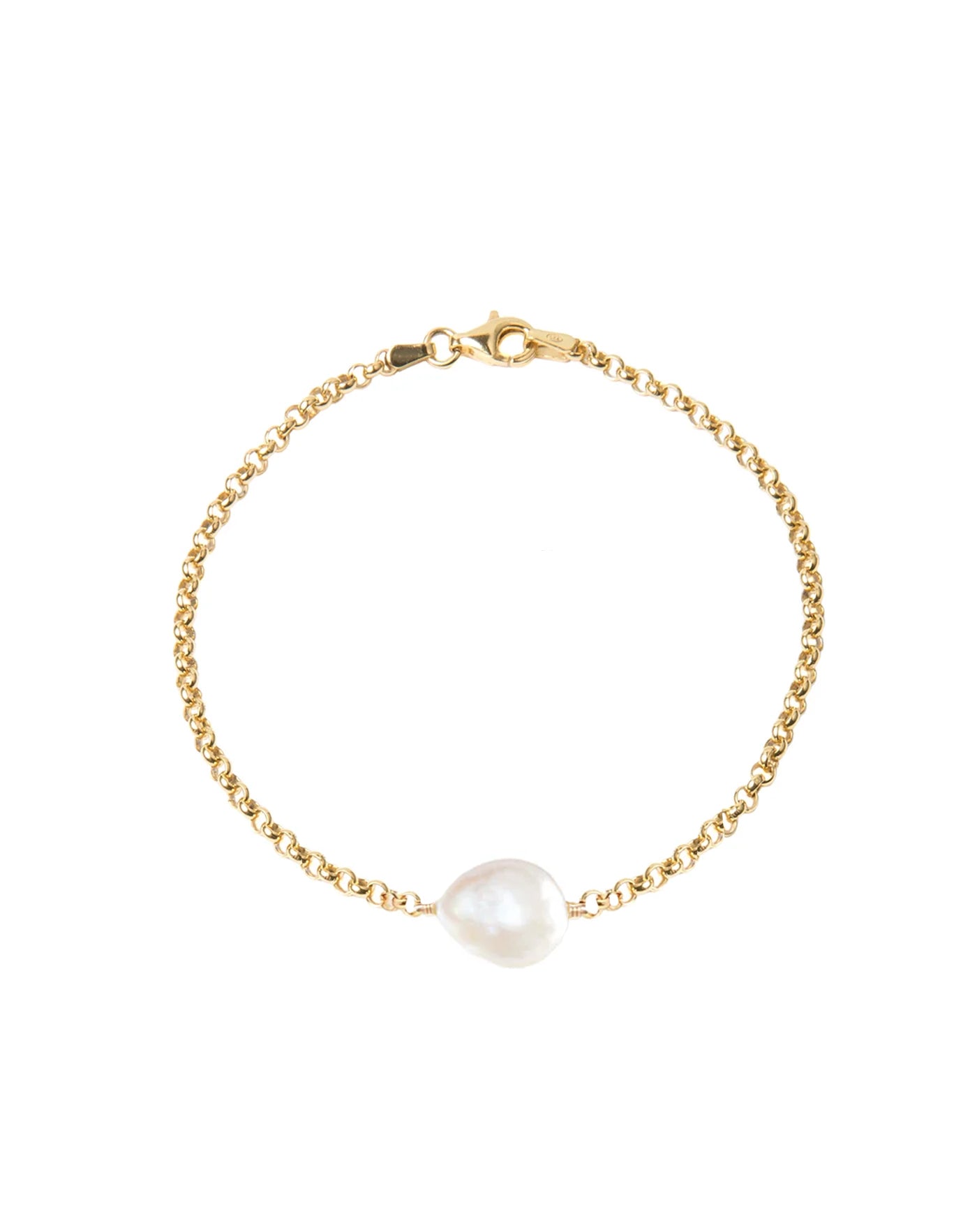 Tara Baroque Pearl Chain Gold Bracelet