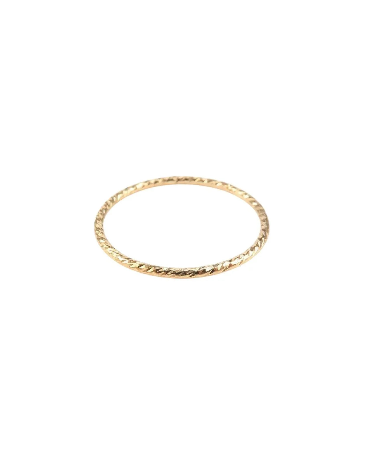 Thalia Stacking Gold Textured Ring - ELLA PALM