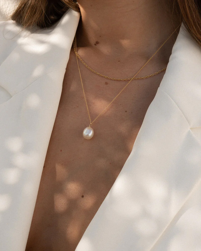 Alexandra Baroque Pearl Layered Gold Necklace